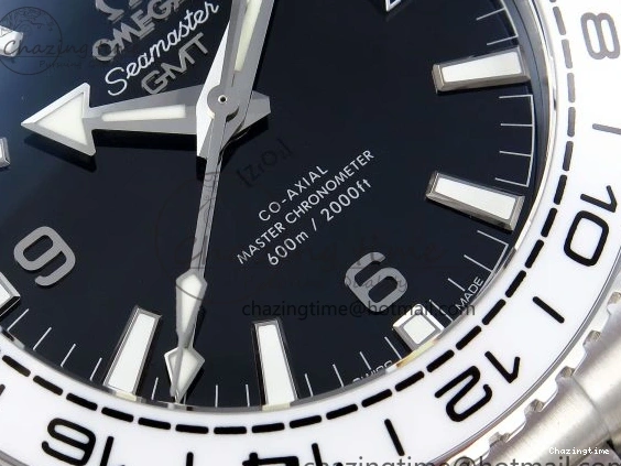 1224 Planet Ocean 600M ‘Tai Chi’ GMT 43.5mm VSF 1:1 Best Edition Black White Ceramic Bezel and Dial on SS Bracelet A8906 Super Clone Durable 7732